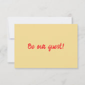 手書きカラフルモダンレトロ予測できな結婚の 出欠カード (裏面)