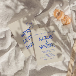 手書きカラフルレトロファンキーなユニークな結婚式 招待状