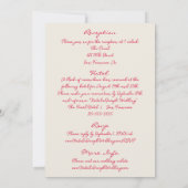 手書きカラフルレトロ楽しいオールインワンウェディング 招待状 (裏面)