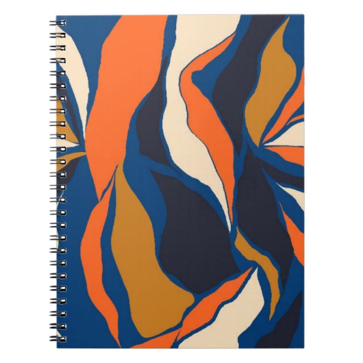 手書きカラフル抽象芸術パターン。クリエイティブ列 ノートブック (正面)