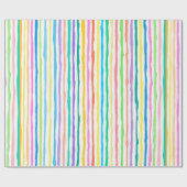 手書きカラフル線のパターン ラッピングペーパー (フラット)