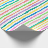 手書きカラフル線のパターン ラッピングペーパー (角)