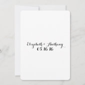 手書きカリグラフィーの結婚式招待状 招待状 (裏面)