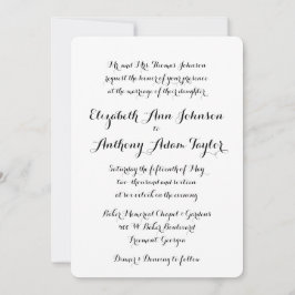 手書きカリグラフィーの結婚式招待状 招待状