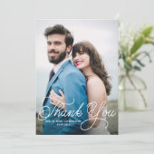 手書きカリグラフィー写真 ウェディング サンクス サンキューカード (スタンド正面)