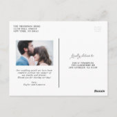 手書きカリグラフィー結婚式感謝II ポストカード (裏面)