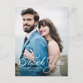 手書きカリグラフィー結婚式感謝II ポストカード (正面)