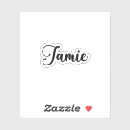 手書きカリグラフィー「Jamie」 シール