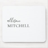 手書きガーリーホワイトマウスパッド マウスパッド (正面)