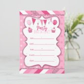 手書きガール2用のパーティー招待状 招待状 (スタンド正面)