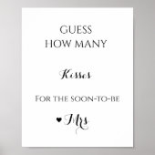 手書きキスブライダルシャワーゲーム ポスター (正面)