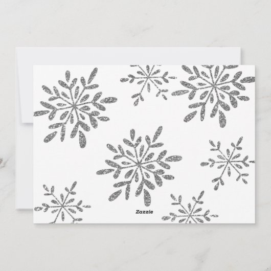 手書きキスメリータイポグラフィクリスマスフォト シーズンカード (裏面)