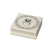 手書きキツネ |ラウンドファミリ名差出人住所 ラバースタンプ (スタンプ)