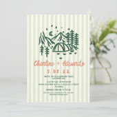 手書きキャンプ自然スクライブ結婚ル 招待状 (スタンド正面)