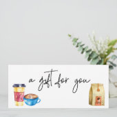 手書きギフト券コーヒー事業 招待状 (スタンド正面)