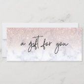 手書きギフト証明書大理石バラ金ゴールド (正面)