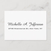 手書きクラシカルクリエイティブトレンディー白 エンクロージャーカード (正面)