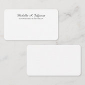 手書きクラシカルクリエイティブトレンディー白 ノートカード (正面/裏面)