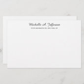 手書きクラシカルクリエイティブトレンディー白 便箋 (正面/裏面)