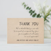 手書きクラシカルサンキューカード- KRAFT紙 サンキューカード (スタンド正面)
