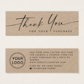 手書きクラフト紙のロ感謝していゴを挿入する (正面&裏面)