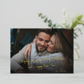 手書きクリスマスまたはホリデーノート写真 – DK 箔招待状 (立ち正面)