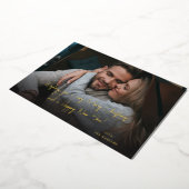 手書きクリスマスまたはホリデーノート写真 – DK 箔招待状 (回転した状態)