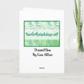 手書きクリスマスウィンドウホリデーカード カード (裏面)