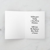 手書きクリスマスウィンドウホリデーカード カード (内部)