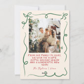 手書きクリスマスカードの写真ホリデーカード シーズンカード (裏面)