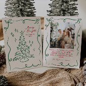 手書きクリスマスカードの写真ホリデーカード シーズンカード