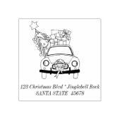 手書きクリスマスカー差出人住所スタンプ ラバースタンプ (インプリント)