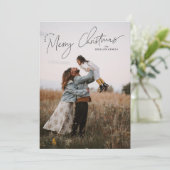 手書きクリスマスグリーティングフォトカード シーズンカード (スタンド正面)