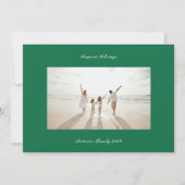 手書きクリスマスグリーンアップルインクホワイト写真 シーズンカード (正面)