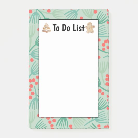 手書きクリスマスツリーのエバーグリーンパインを行うリスト ポストイット (正面)