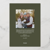 手書きクリスマスツリーのホリデーフォトカード 箔シーズンカード (裏面)