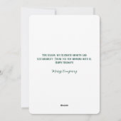 手書きクリスマスツリーのミニマリストのクリスマス シーズンカード (裏面)