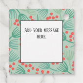 手書きクリスマスツリー常緑松の針 フェイバータグ (裏面)