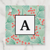 手書きクリスマスツリー常緑松の針 フェイバータグ (正面)