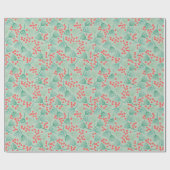 手書きクリスマスツリー常緑松の針 ラッピングペーパー (フラット)