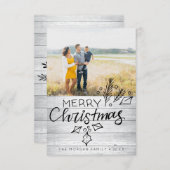 手書きクリスマスフォトカード サンキューカード (正面/裏面)