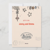 手書きクリスマスホリデーカード シーズンカード (裏面)