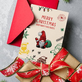 手書きクリスマスホリデーカード シーズンカード