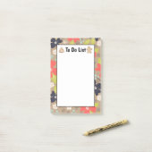 手書きクリスマスポインセチア赤いリスト ポストイット (デスク上)