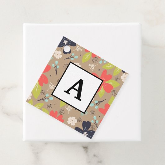 手書きクリスマスポインセチア赤白海軍 フェイバータグ (インサイチュ)