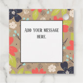 手書きクリスマスポインセチア赤白海軍 フェイバータグ (裏面)