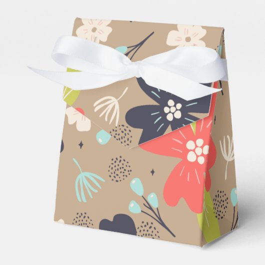 手書きクリスマスポインセチア赤白海軍 フェイバーボックス (正面サイド)