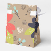 手書きクリスマスポインセチア赤白海軍 フェイバーボックス (裏面サイド)