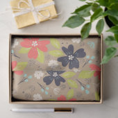 手書きクリスマスポインセチア赤白海軍 薄葉紙 (ギフト)