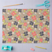 手書きクリスマスポインセチア赤白海軍 薄葉紙 (クラフト)